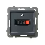 SONATA Gniazdo głośnikowe pojedyncze - kolor szary grafit