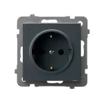 SONATA Gniazdo pojedyncze z uziemieniem schuko - kolor szary grafit