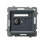 SONATA Gniazdo antenowe typu F pojedyncze - kolor szary grafit