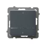 SONATA Łącznik dwubiegunowy z podświetleniem niebieskim - kolor szary grafit