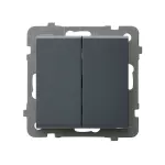 SONATA Łącznik dwugrupowy świecznikowy - kolor szary grafit