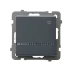 SONATA Łącznik zwierny "światło" z podświetleniem niebieskim - kolor szary grafit