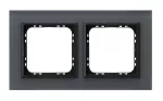 SONATA Ramka podwójna - grafitowe szkło szronione