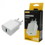 Ładowarka sieciowa 20W USB-A biała