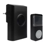 Dzwonek do drzwi z wtyczką bezprzewodową BIM-02 czarny