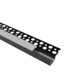 Profil GP1S podtynkowy 1-skrzydłowy czarny + klosz czarny 2 m