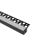 Profil GP1S podtynkowy 1-skrzydłowy czarny + klosz czarny 2 m