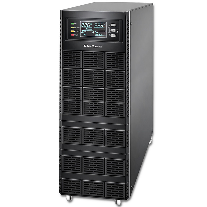 Qoltec Zasilacz awaryjny UPS | 10kVA | 10000W | Power Factor 1.0 | LCD | EPO | USB | On-line