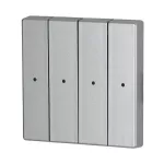 CWIZ-04/03-LED klawisz poczw. srebrny z otworem na LED - 55x55mm