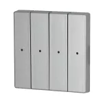 CWIZ-04/03-LED klawisz poczw. srebrny z otworem na LED - 55x55mm