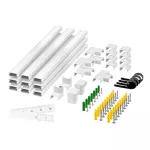 Zestaw natynkowych maskownic kablowych, biały