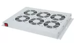 Panel wentylacyjny BKT 6 wentylatorowy dachowo-rakowy + termostat 1U szary RAL 7035