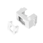 Adapter plastikowy prosty BKT 2xRJ45 dla ramki z klapką IP66