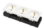 Gniazdo BKT 3x(2P+T) 6 MOD M45 białe