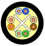 Kabel kat.6, U/UTP, DRAKA SuperCat 23, PE, żelowany, drut, czarny, Fca (305m)