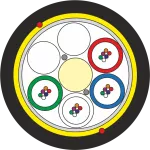 Kabel BKT FO DRL27Z zewnętrzny, doziemny Z-XOTKtsdD 96J (8x12) SM OS2 G652D 250 µm PE 2700N Fca AH07