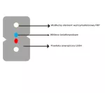 Kabel FO BKT abonencki Drop Cable płaski IC-FLAT 02J7A1 (1x2) SM G657A1 250 µm 100N/1000N Klasa Eca