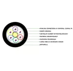Kabel FO BKT zewnętrzny Z-XOTKtsd 36J (3x12) SM G652D 250 µm 2000N/1500N CPR: Fca AF05b