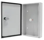 Naścienna szafka rozdzielcza BKT NSR-S, 150x95x256mm (szer/gł/wys), bez płyty rozdzielczej, szary