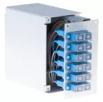 Płyta czołowa BKT DIN, 6xSC duplex/LC quad (na blachowkręty M2.2), szary