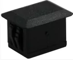 Zaślepka otworu SCsx płyty czołowej/przełącznicy, czarna (10szt.)