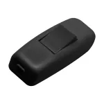 Wyłącznik kołyskowy 2-torowy, kołyskowy przycisk czarny, czarna obudowa, 6A/250VAC