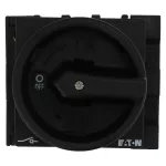 P1-40/EA/SVB-SW/N/HI11 Rozłącznik główny, 3 bieg.+N+1NO+1NC, 40 A, montaż natablicowy, pokrętło czarne z blokadą na kłódkę