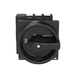 P1-40/EA/SVB-SW/N Rozłącznik główny, 3 bieg.+N, 40 A, montaż natablicowy, pokrętło czarne z blokadą na kłódkę