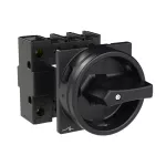 P1-40/EA/SVB-SW/N Rozłącznik główny, 3 bieg.+N, 40 A, montaż natablicowy, pokrętło czarne z blokadą na kłódkę