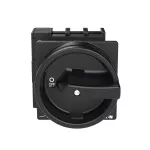 P1-40/EA/SVB-SW/N Rozłącznik główny, 3 bieg.+N, 40 A, montaż natablicowy, pokrętło czarne z blokadą na kłódkę