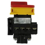 P1-40/EA/SVB/N/HI11 Rozłącznik główny, 3 bieg.+N+1NO+1NC, 40 A, montaż natablicowy, pokrętło czerwono-żółte z blokadą na kłódkę