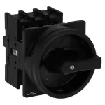 P1-40/E/SVB-SW Rozłącznik ZAŁ-WYŁ, 3 bieg., 40A, montaż natablicowy, pokrętło czarne z blokadą na kłódkę