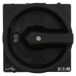 P1-40/E/SVB-SW Rozłącznik ZAŁ-WYŁ, 3 bieg., 40A, montaż natablicowy, pokrętło czarne z blokadą na kłódkę