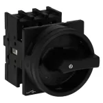 P1-40/E/SVB-SW Rozłącznik ZAŁ-WYŁ, 3 bieg., 40A, montaż natablicowy, pokrętło czarne z blokadą na kłódkę