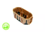 Puszka do pustych ścian ProDuo ECO podwójna, głęboka 60mm, fi68, łączeniowa, z wkrętami, wiatroszczelna, WPC, IP30