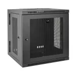 SRW10US SmartRack 10U Low-Profile Switch-Depth Wall-Mount Small Rack Enclosure, Hinged Back
