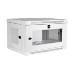 SRW6UWG SmartRack 6U Low-Profile Switch-Depth Wall-Mount Mini Rack Enclosure, Clear Acrylic Window, White