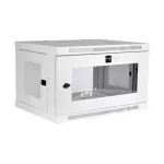 SRW6UWG SmartRack 6U Low-Profile Switch-Depth Wall-Mount Mini Rack Enclosure, Clear Acrylic Window, White
