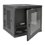 SRW10USG SmartRack 10U Low-Profile Switch-Depth Wall-Mount Small Rack Enclosure, Clear Acrylic Window, Hinged Back