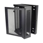 SRW18US13 SmartRack 18U Low-Profile Patch-Depth Wall-Mount Half-Height Rack Enclosure, Hinged Back