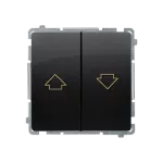 Simon Basic WMUL-040xxx-Y011 Przycisk roletowy (moduł) 10AX, 250V~, zaciski śrubowe; czarny