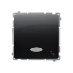 Simon Basic WMUL-061xxx-Y011 Łącznik schodowy z podświetleniem LED (moduł) 10AX, 250V~, szybkozłącza; czarny