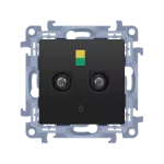 Simon 10 WC-GEK2xxx-01-49xx Gniazdo ekwipotencjalne podwójne (moduł); czarny