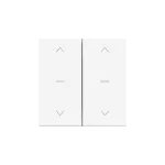 Simon 55 WMDL-K0x5xx-111 Klawisz podwójny do łącznika i przycisku roletowego podwójnego: SZP2M, SZW2M; Biały mat