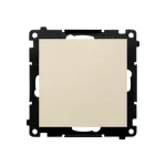 Simon 55 WMDL-0PR4xx-144 Przycisk pojedynczy rozwierny bez piktogramu (moduł) 10 AX, 250 V~, szybkozłącza; Szampański mat
