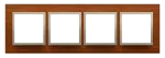 Simon 54 Nature WMDZ-0140xS-086 Ramka 4-krotna Nature-Drewno, ZŁOTY ORZECH, IP20/IP44 (IP44-należy zastosować zestaw uszczelek DUN4)