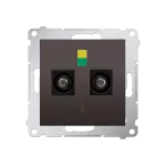 Simon 54 WMDE-012000-046 Gniazdo ekwipotencjalne podwójne (moduł); brąz mat