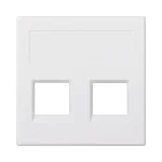 Simon Connect TSC-50000189-030 Płytka S500, 2x RJ bez osłon uniwersalna; czysta biel