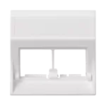 Simon Connect TSC-50000186-030 Płytka S500, 2x RJ bez osłon skośna; do adapterów MD; czysta biel