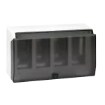 Simon Connect TSC-51040004-030 Obudowa natynkowa S500 z pokrywą 4-modułowa, 8x K45; kompletna; czysta biel